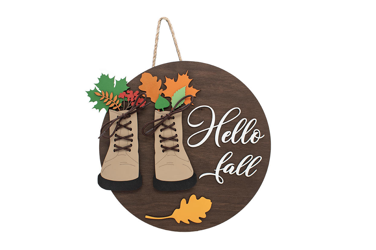 Welcome Sign - Fall Boots
