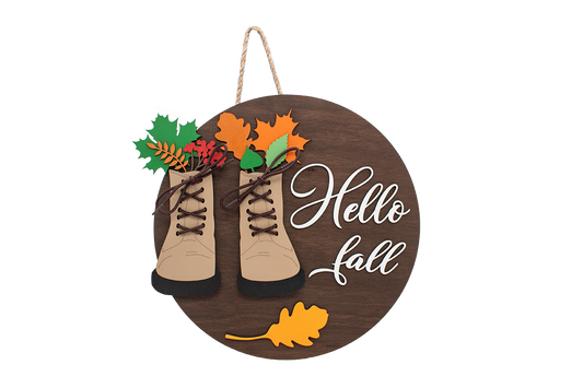 Welcome Sign - Fall Boots