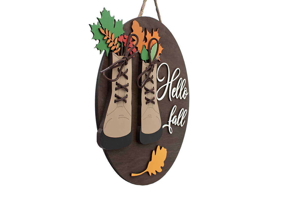 Welcome Sign - Fall Boots