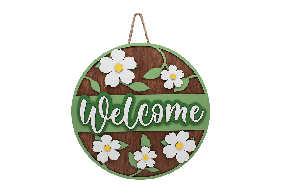 Welcome Sign - Spring Daisies