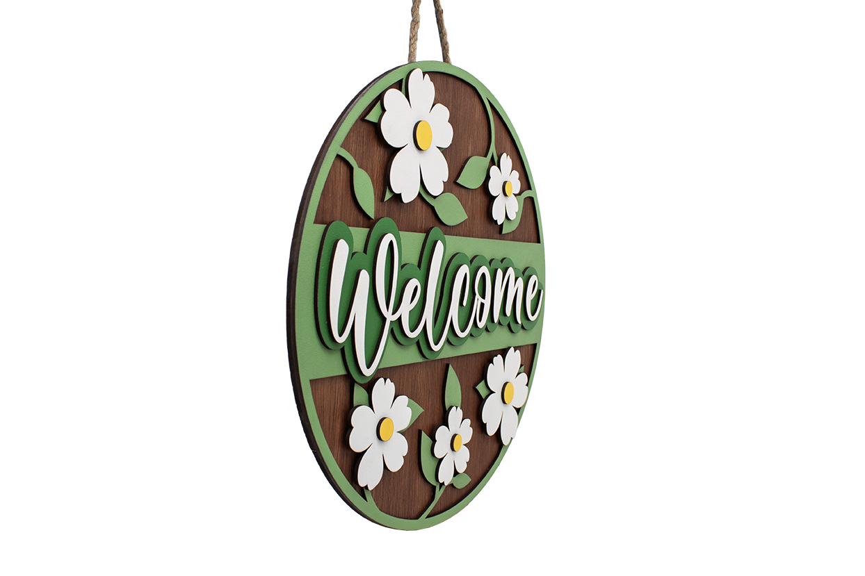 Welcome Sign - Spring Daisies