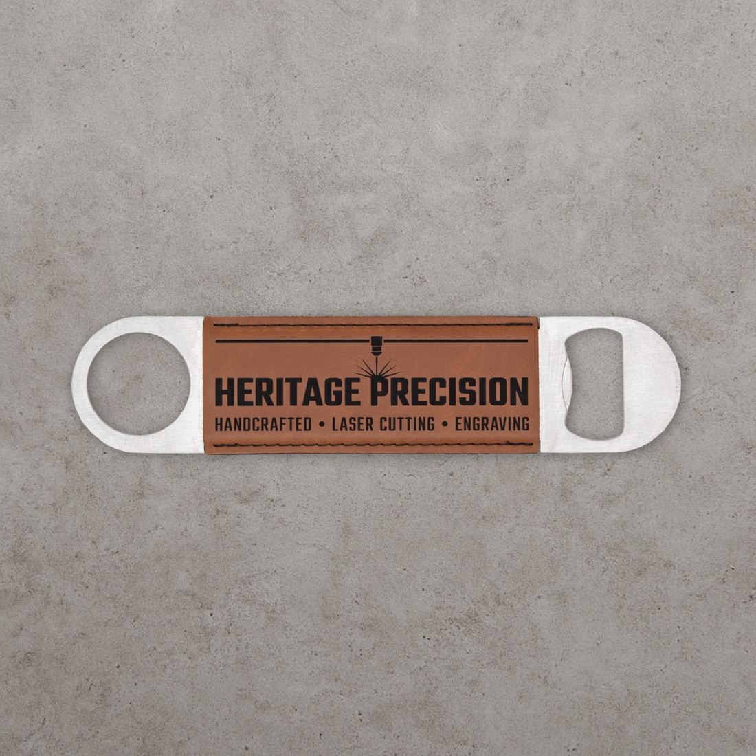 Leatherette Metal Bottle Openers