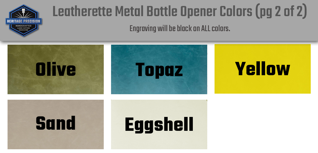 Leatherette Metal Bottle Openers