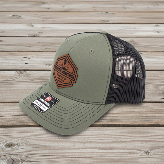 Richardson 112 trucker + custom leather patch