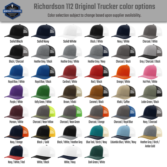 Richardson 112 trucker + custom leather patch